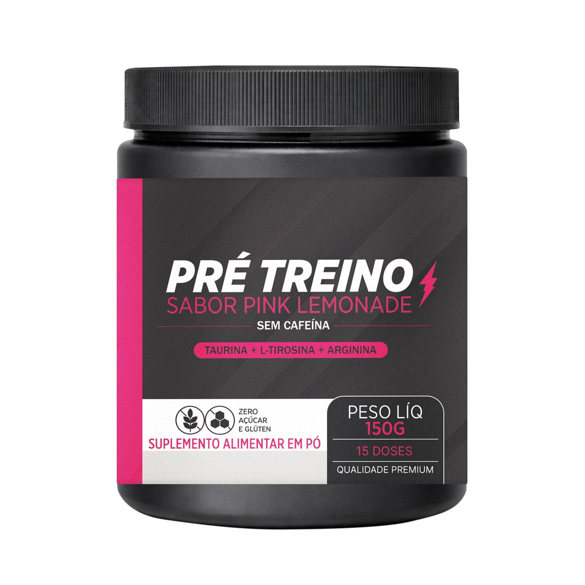 PRÉ-TREINO SEM CAFEÍNA PINK LEMONADE – 150G